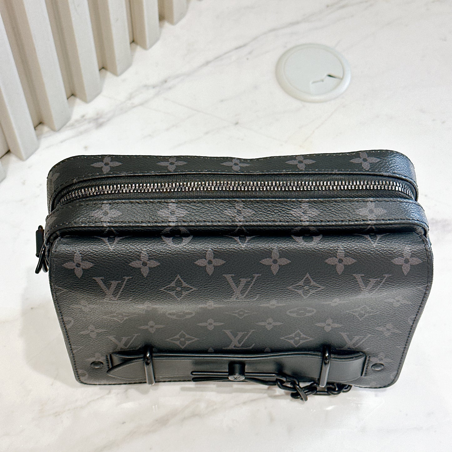 LV Steamer Messenger Bag in Monogram Eclipse