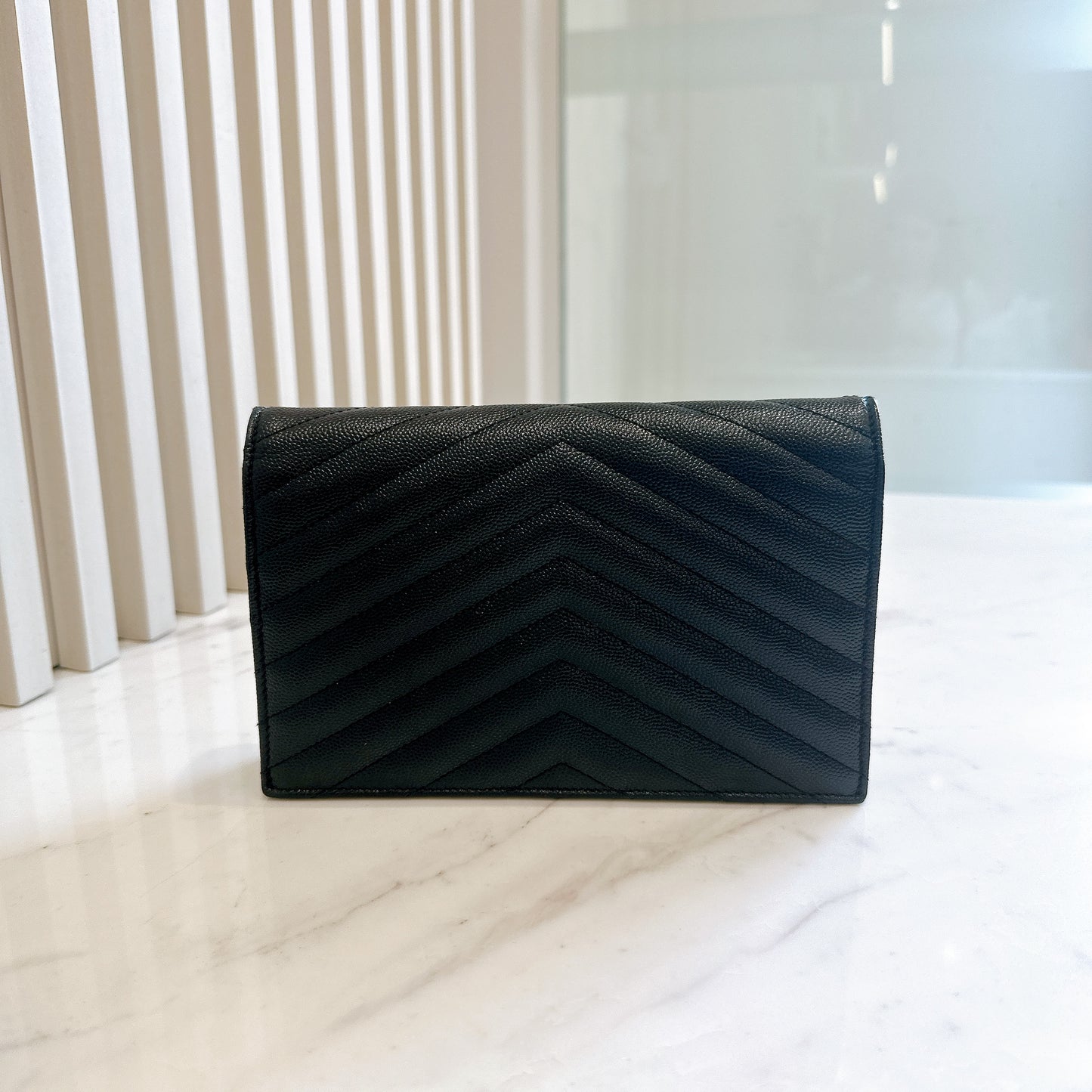 YSL Small WOC in Black SHW
