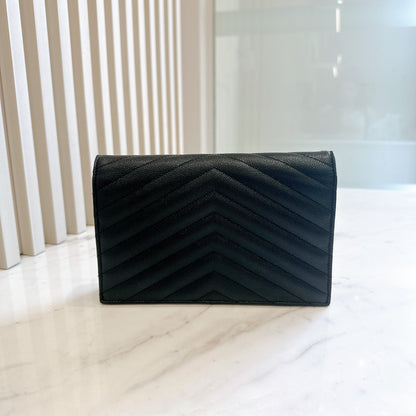 YSL Small WOC in Black SHW