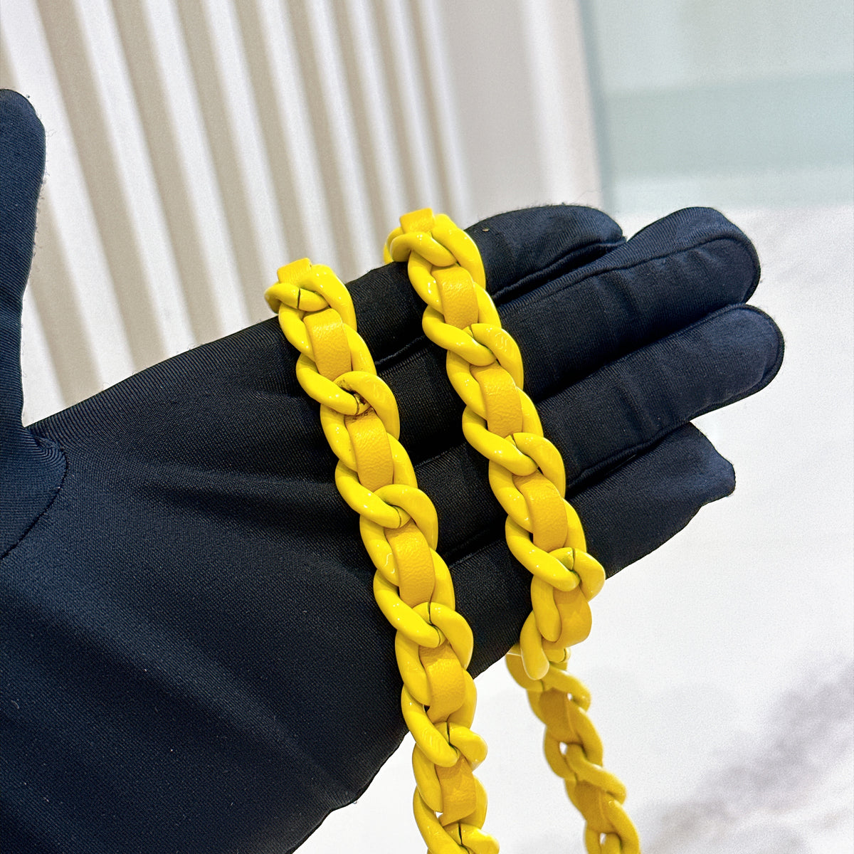 Chanel Wallet On Chain in Yellow Lambskin