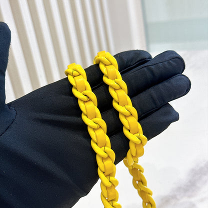 Chanel Wallet On Chain in Yellow Lambskin