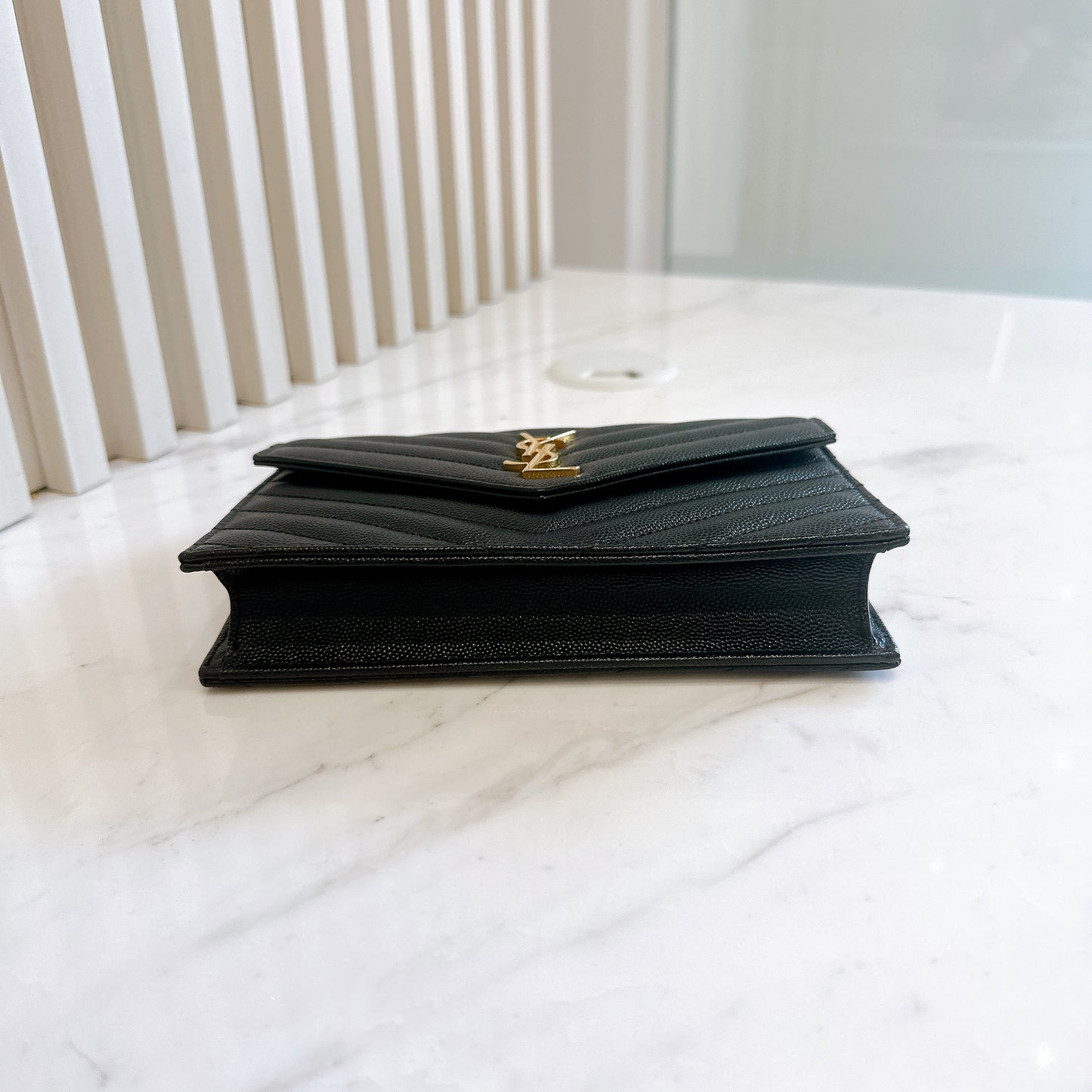 YSL Small WOC in Black SHW