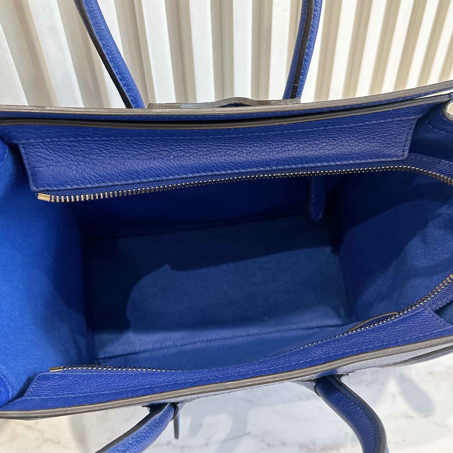 Celine Luggage Tote in Blue