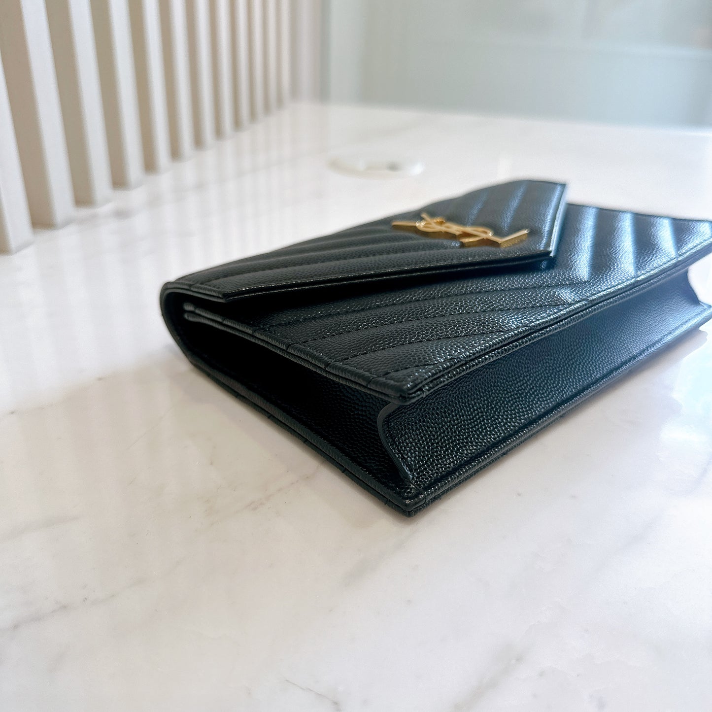 YSL Small WOC in Black SHW
