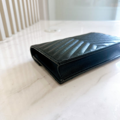 YSL Small WOC in Black SHW