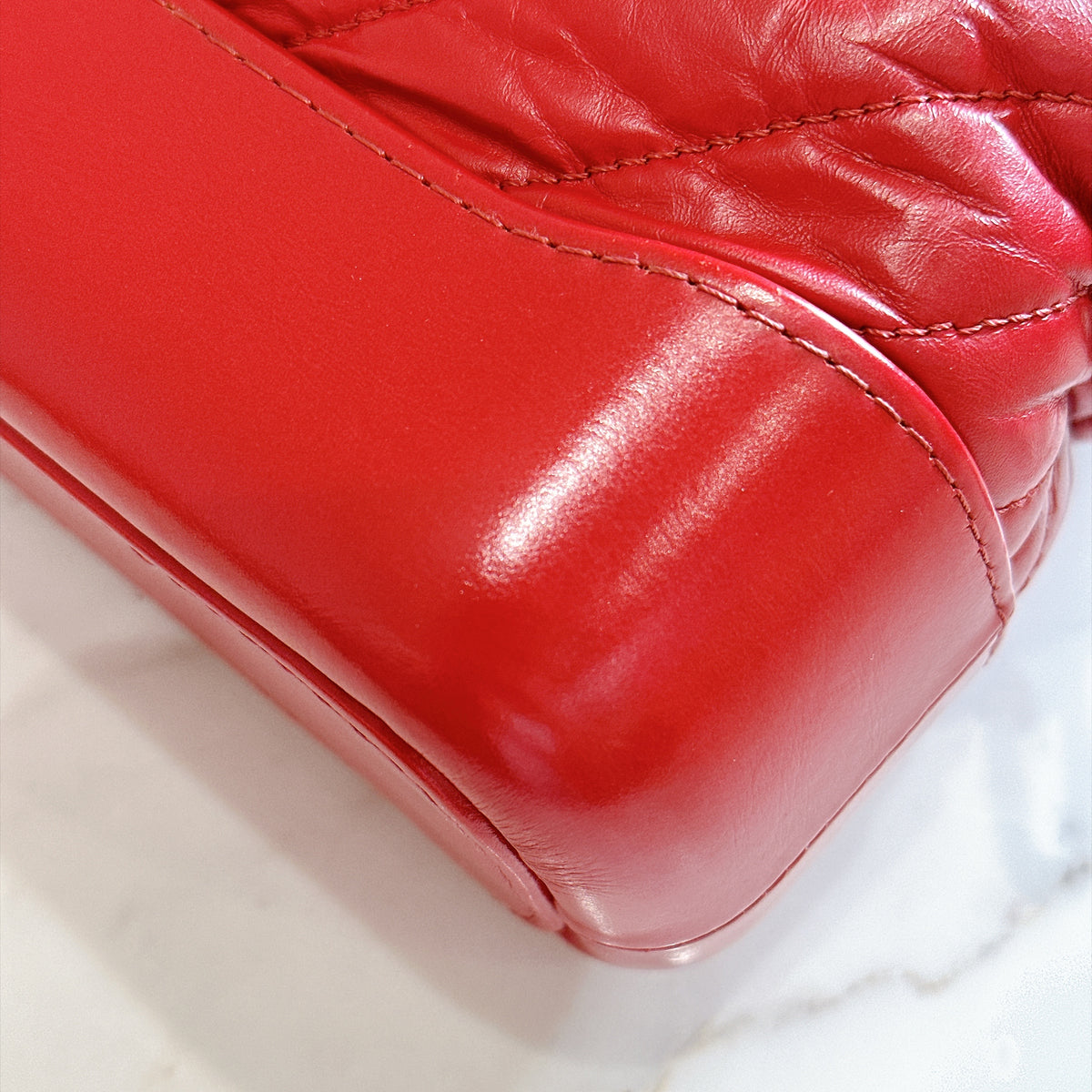 Chanel Gabrielle in Small Red Aged Calfskin