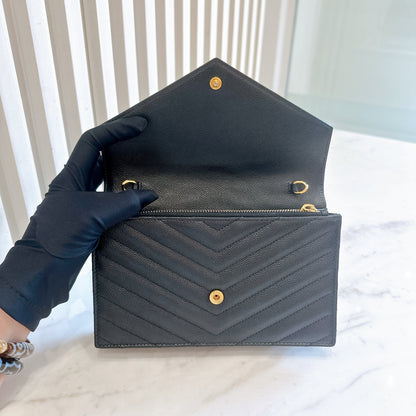 YSL Small WOC in Black SHW