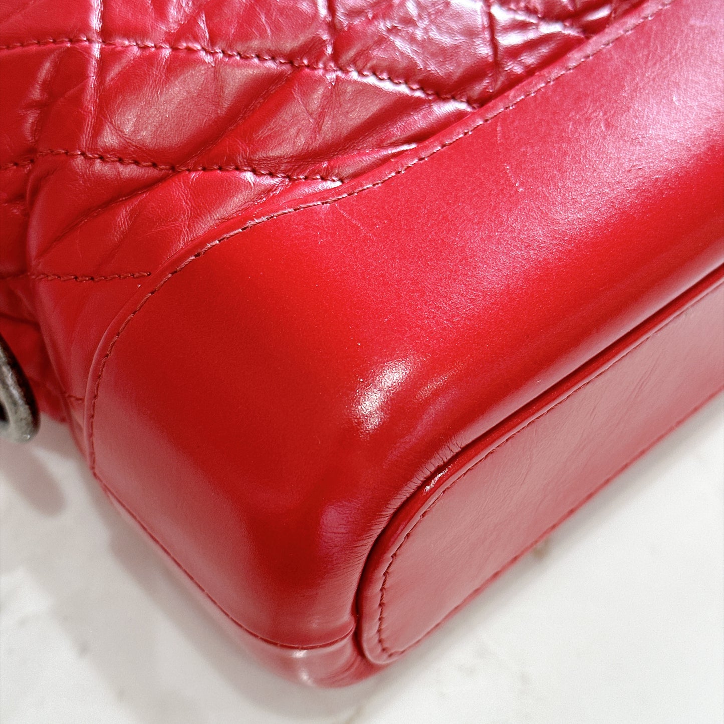 Chanel Gabrielle in Small Red Aged Calfskin