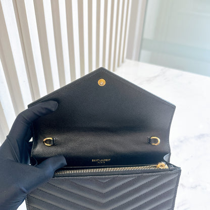 YSL Small WOC in Black SHW