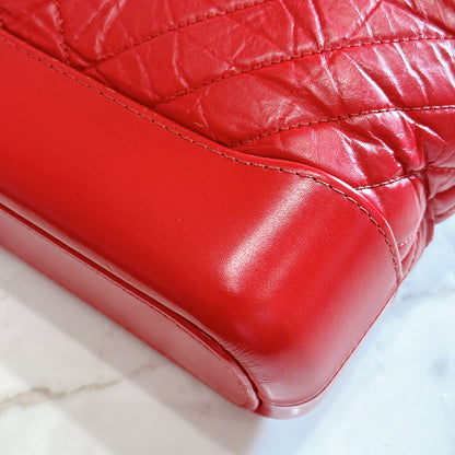 Chanel Gabrielle in Small Red Aged Calfskin