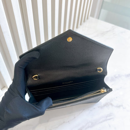 YSL Small WOC in Black SHW