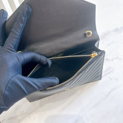 YSL Small WOC in Black SHW