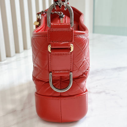 Chanel Gabrielle in Small Red Aged Calfskin