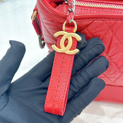 Chanel Gabrielle in Small Red Aged Calfskin