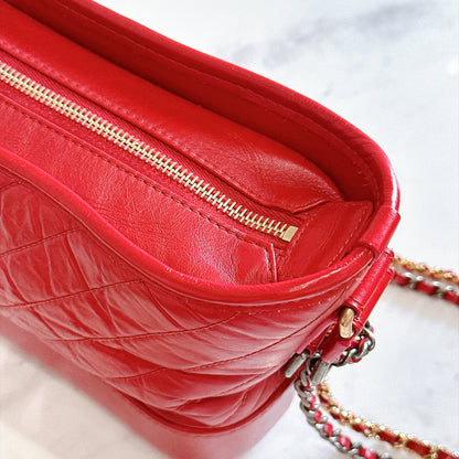 Chanel Gabrielle in Small Red Aged Calfskin