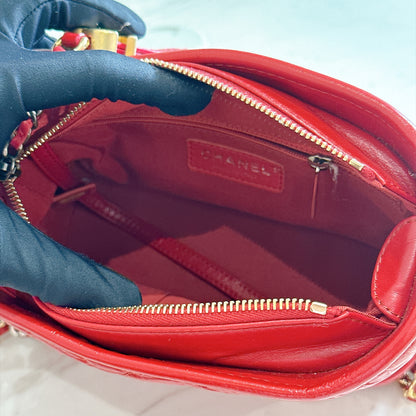 Chanel Gabrielle in Small Red Aged Calfskin