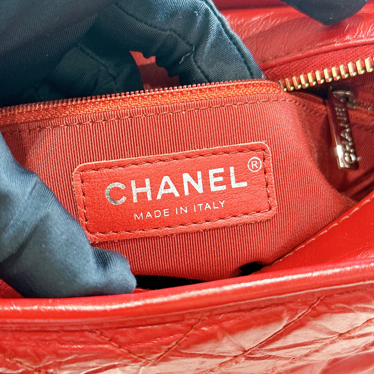 Chanel Gabrielle in Small Red Aged Calfskin
