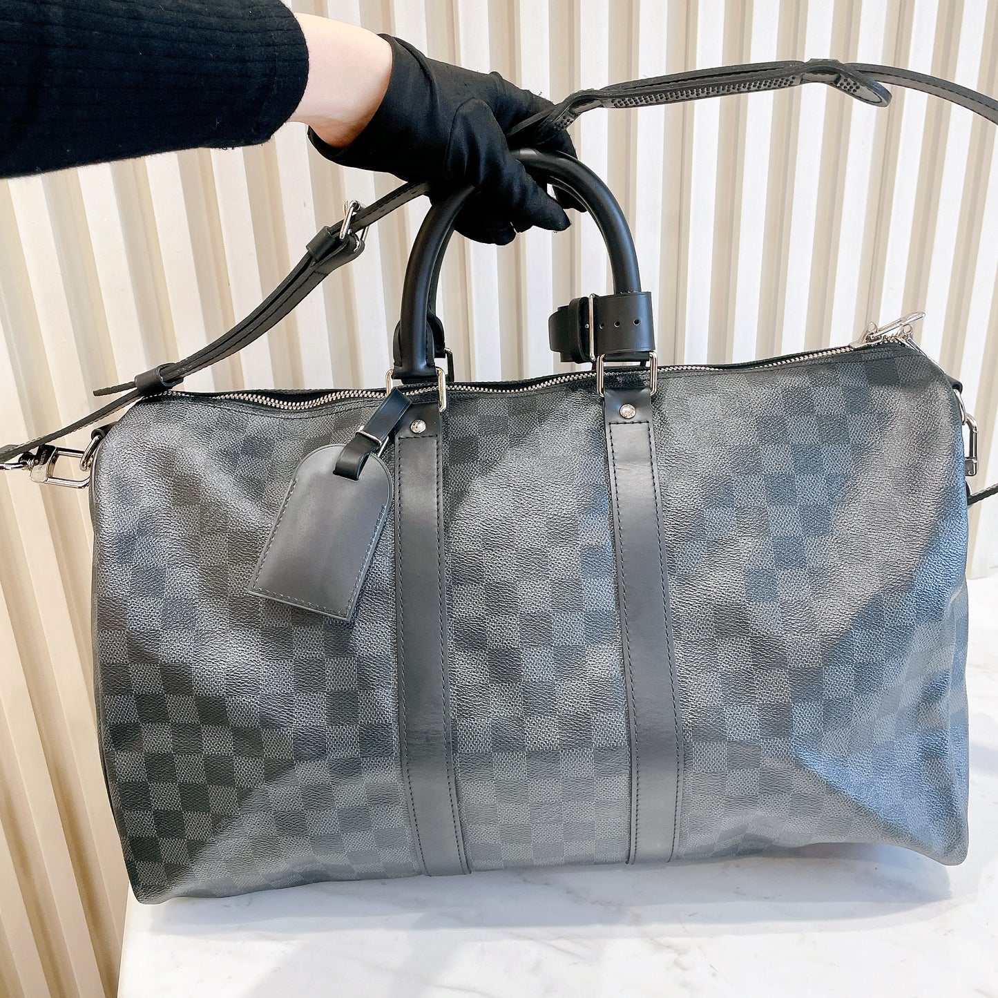 LV Damier Graphie Keepall Bandouliere 45
