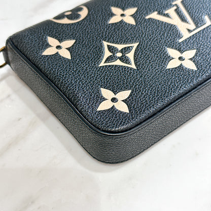 LV Felicie Pochette in Black/Creme
