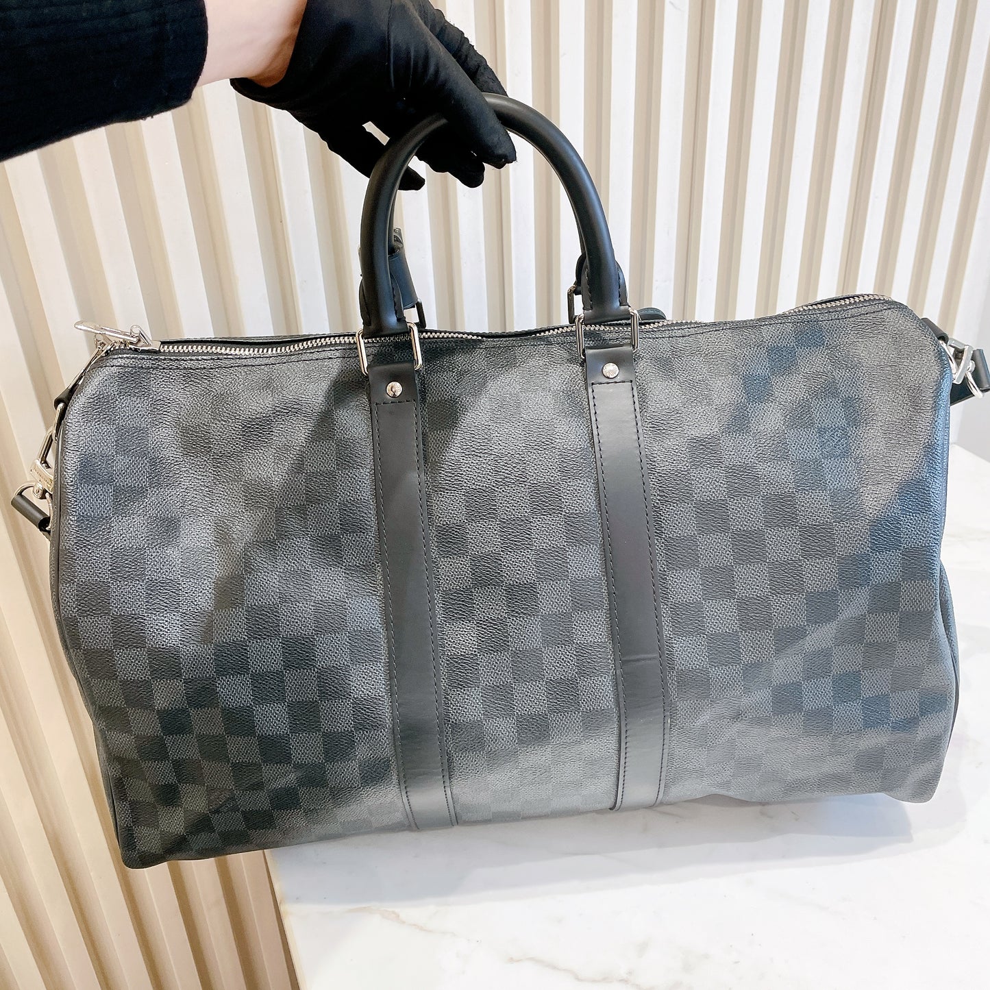 LV Damier Graphie Keepall Bandouliere 45