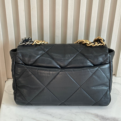 Chanel 19 Medium in Black Goatskin