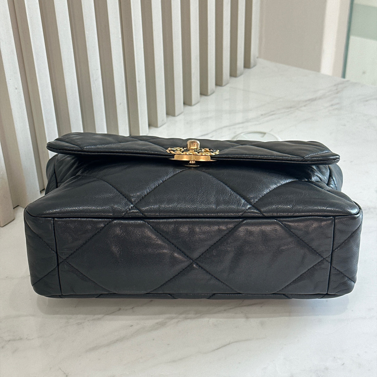 Chanel 19 Medium in Black Goatskin