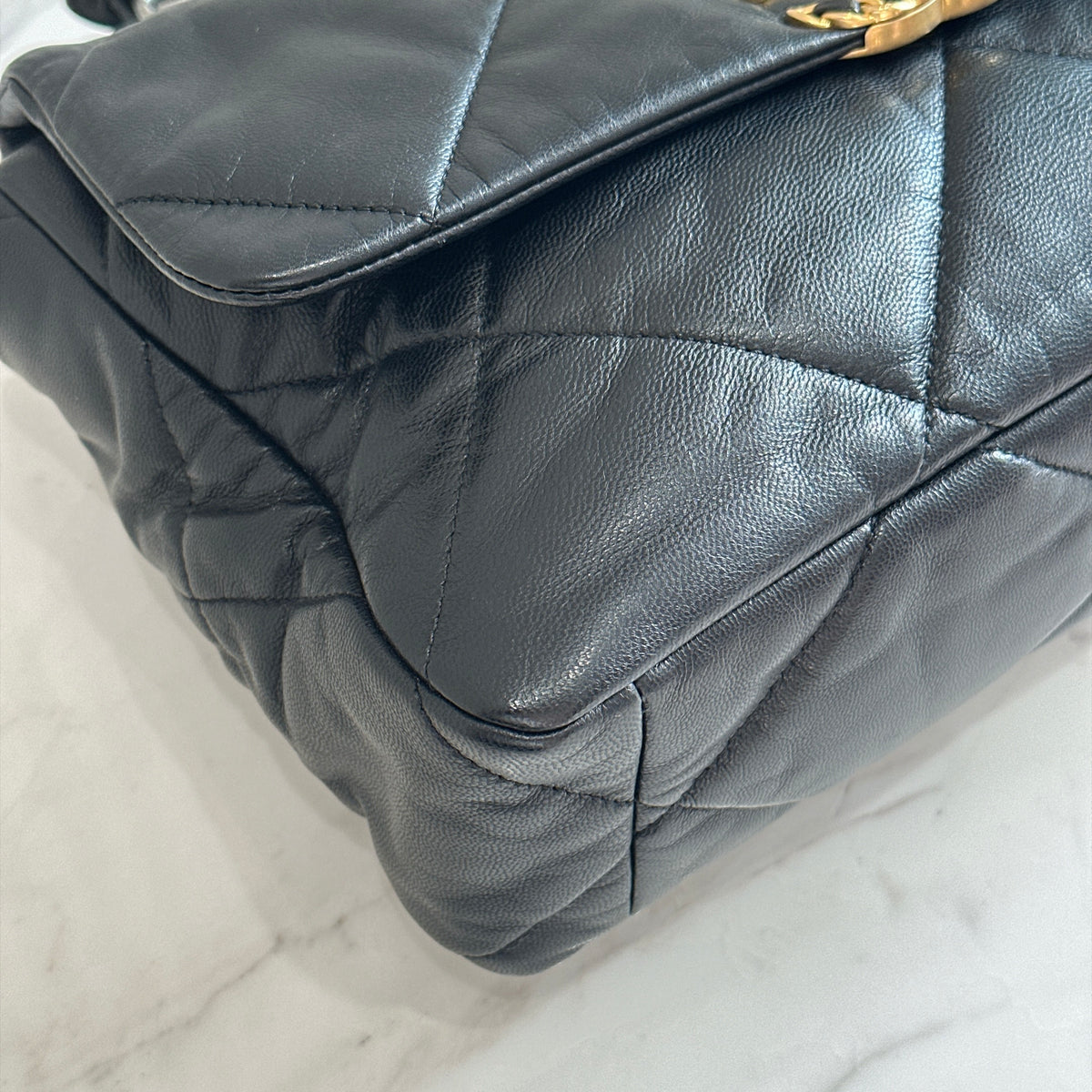 Chanel 19 Medium in Black Goatskin