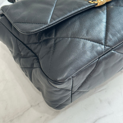 Chanel 19 Medium in Black Goatskin