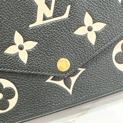 LV Felicie Pochette in Black/Creme