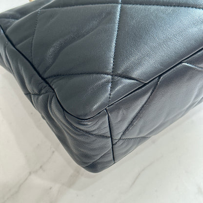 Chanel 19 Medium in Black Goatskin