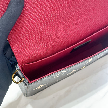 LV Felicie Pochette in Black/Creme