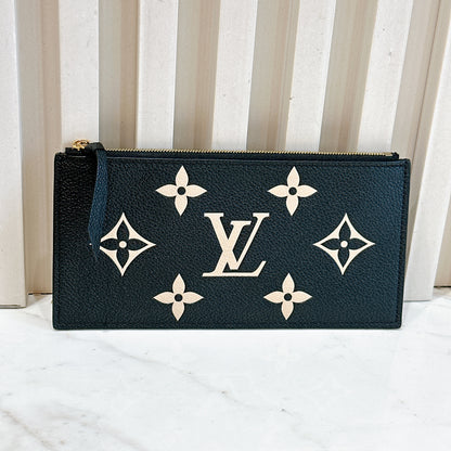 LV Felicie Pochette in Black/Creme