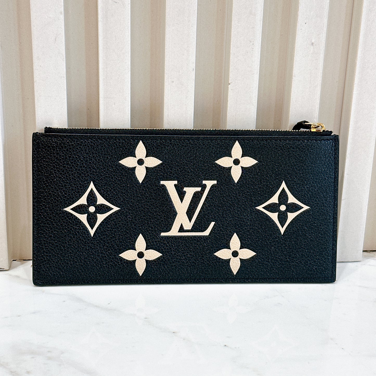 LV Felicie Pochette in Black/Creme