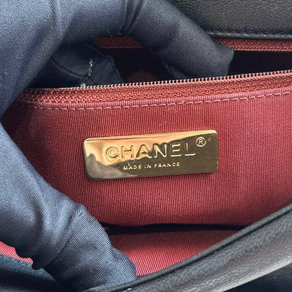 Chanel 19 Medium in Black Goatskin