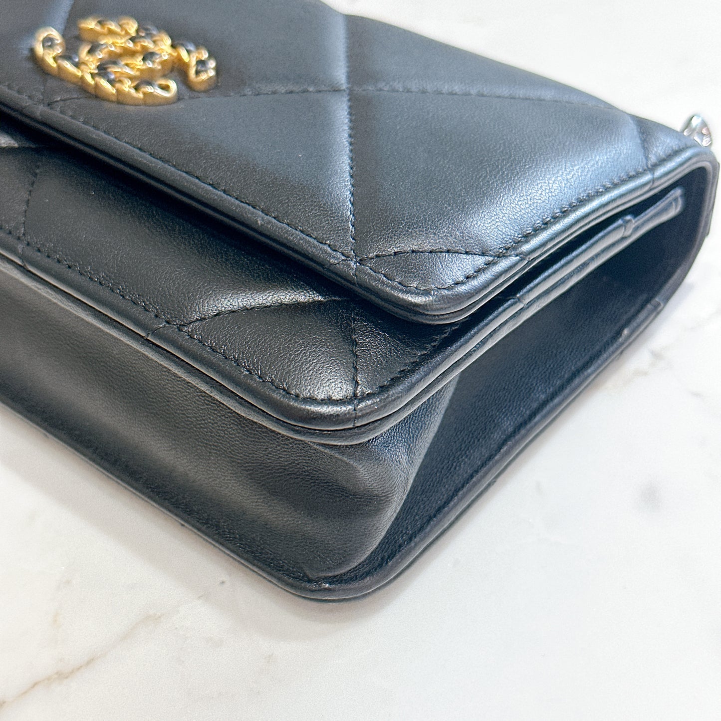 Chanel 19 WOC in Black GHW