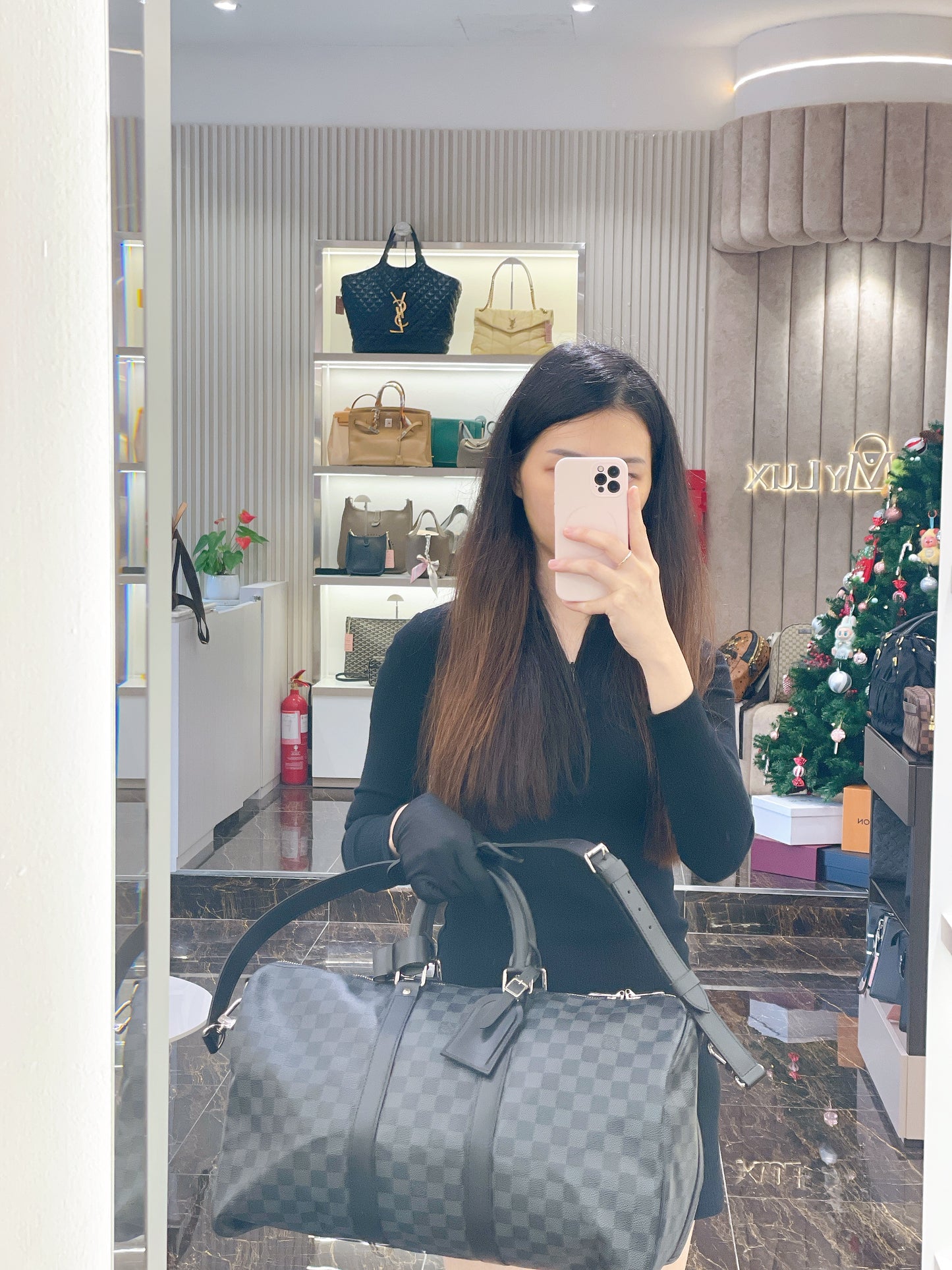 LV Damier Graphie Keepall Bandouliere 45