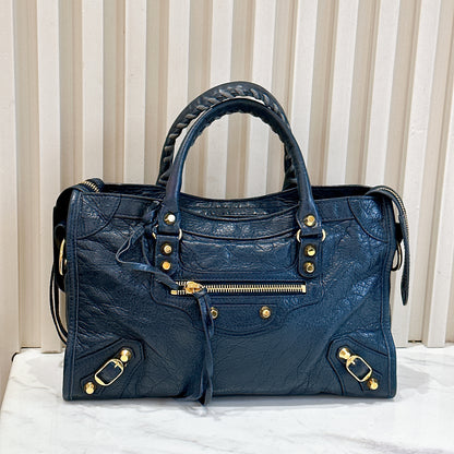 Balenciaga City Small in Blue