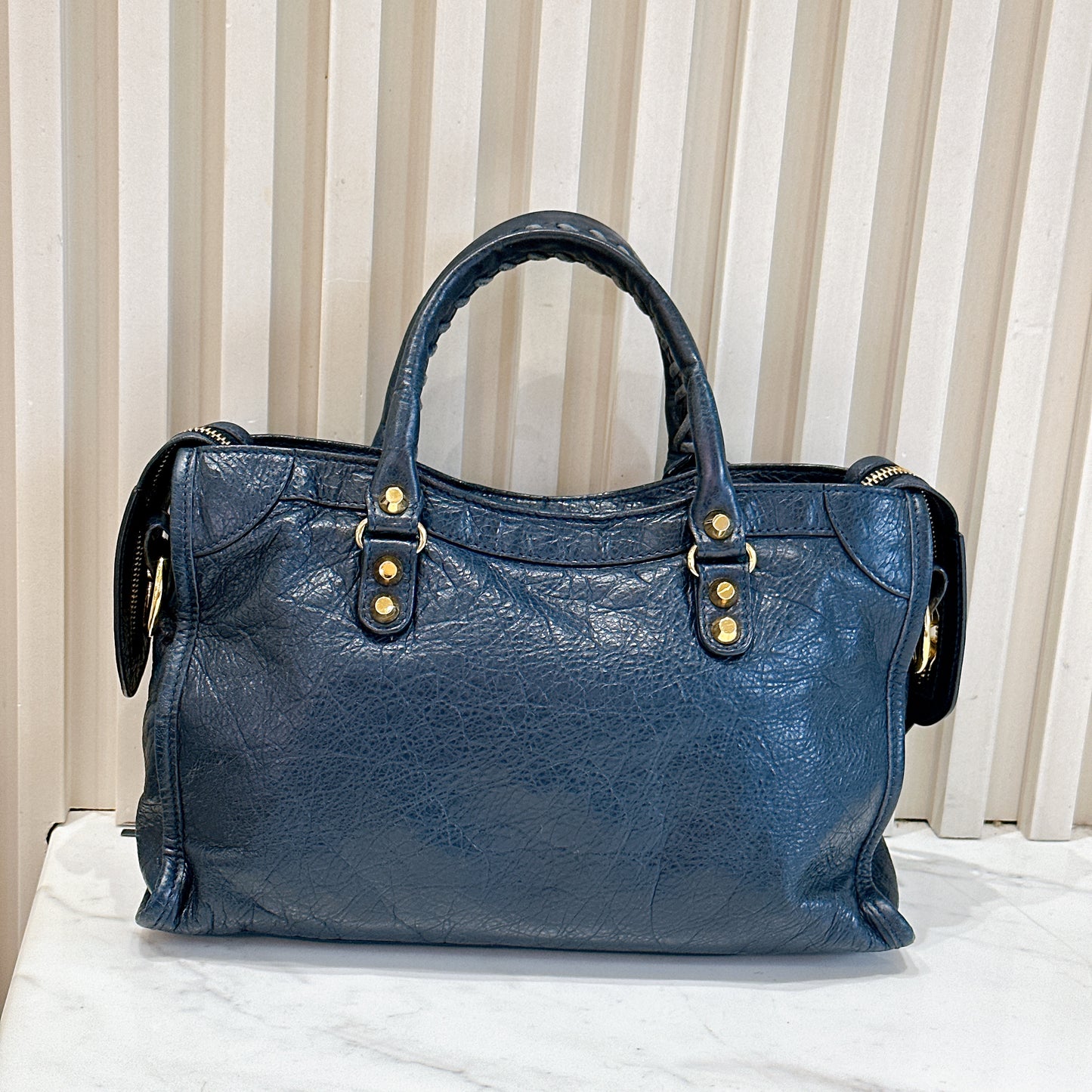 Balenciaga City Small in Blue