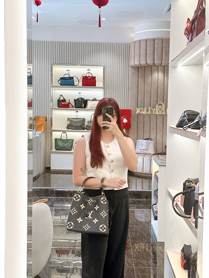 LV Neo Noe Bicolour in Black/Creme