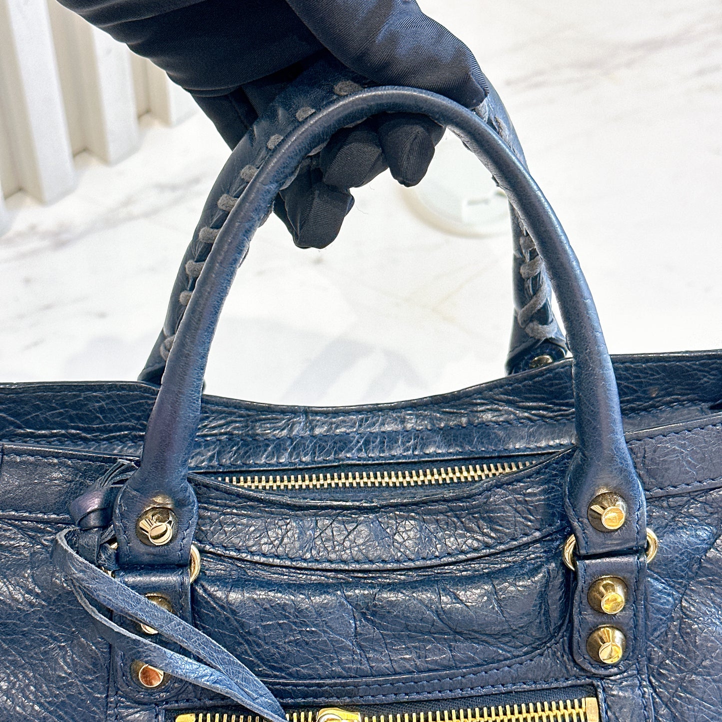 Balenciaga City Small in Blue