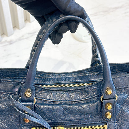 Balenciaga City Small in Blue