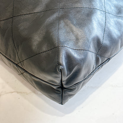 Chanel 22 Large in Black Calfskin GHW