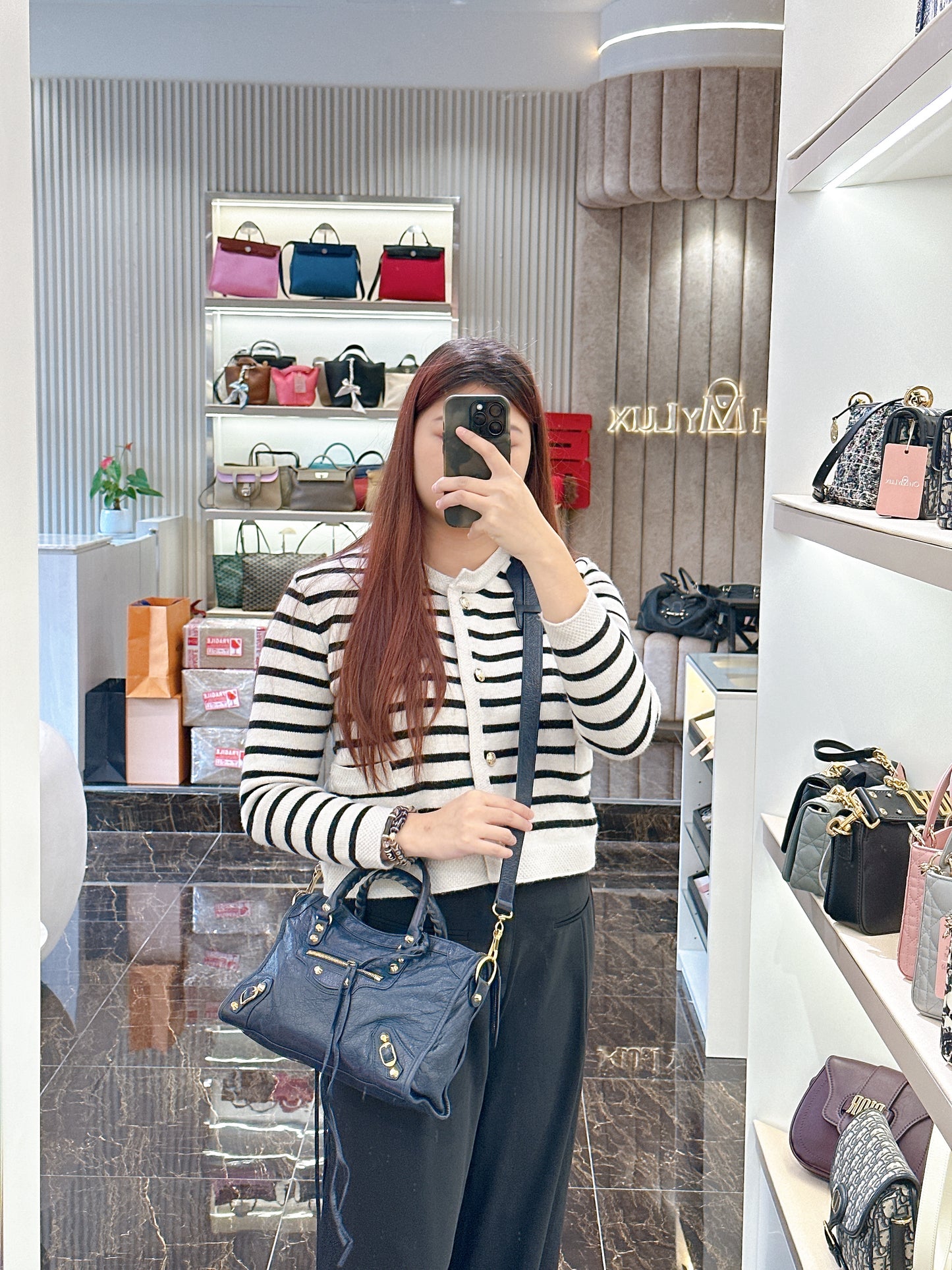 Balenciaga City Small in Blue