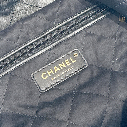Chanel 22 Large in Black Calfskin GHW
