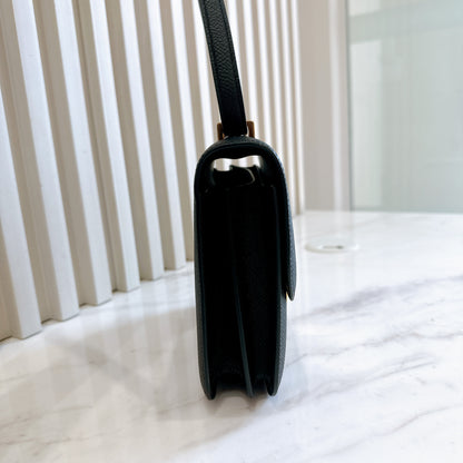 Hermes Constance 18 Epsom in Noir GHW
