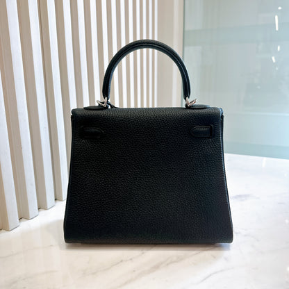 Hermes Kelly 25 Togo in Noir PHW