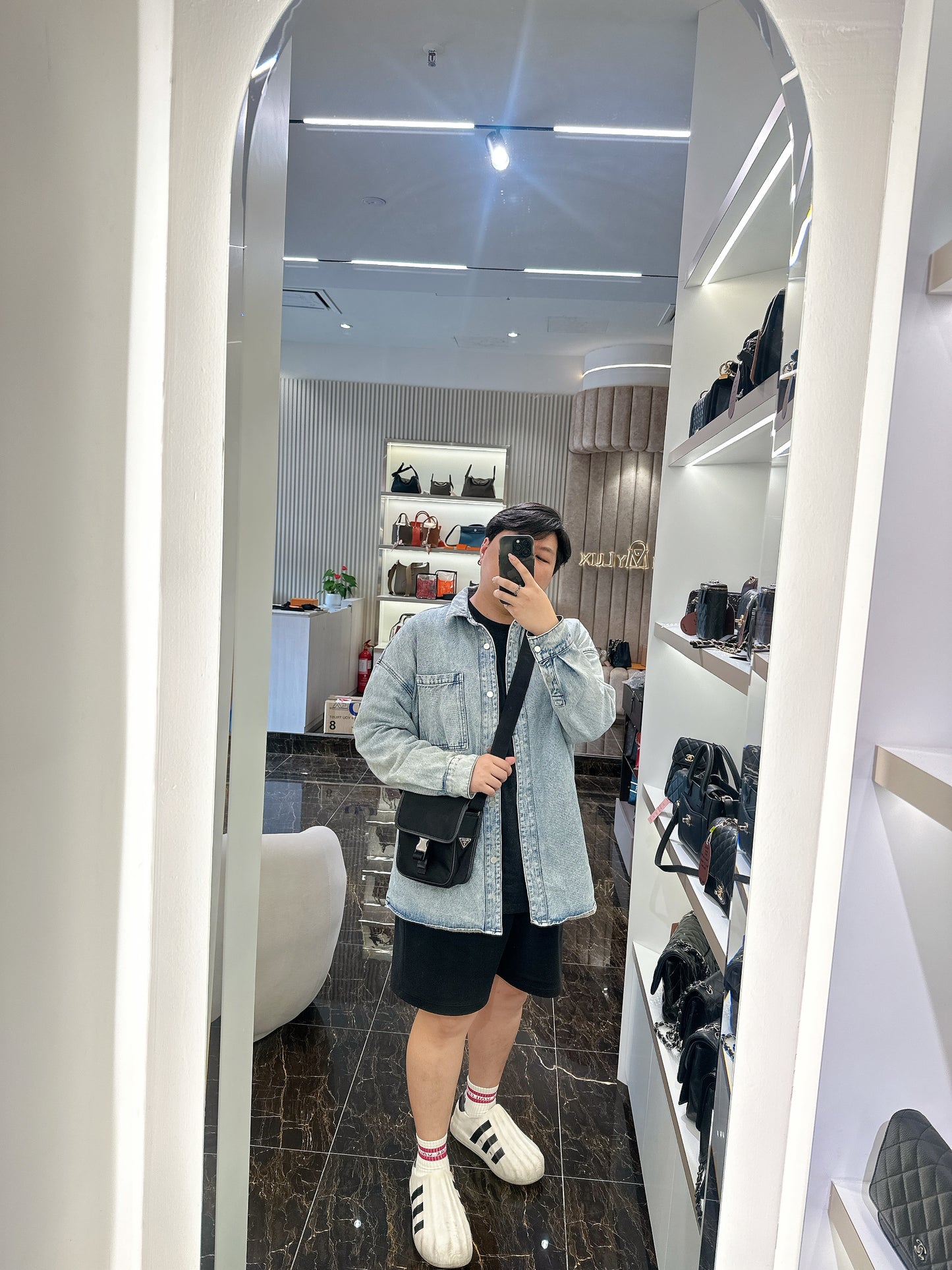 Prada Re Nylon Flap Messenger Crossbody