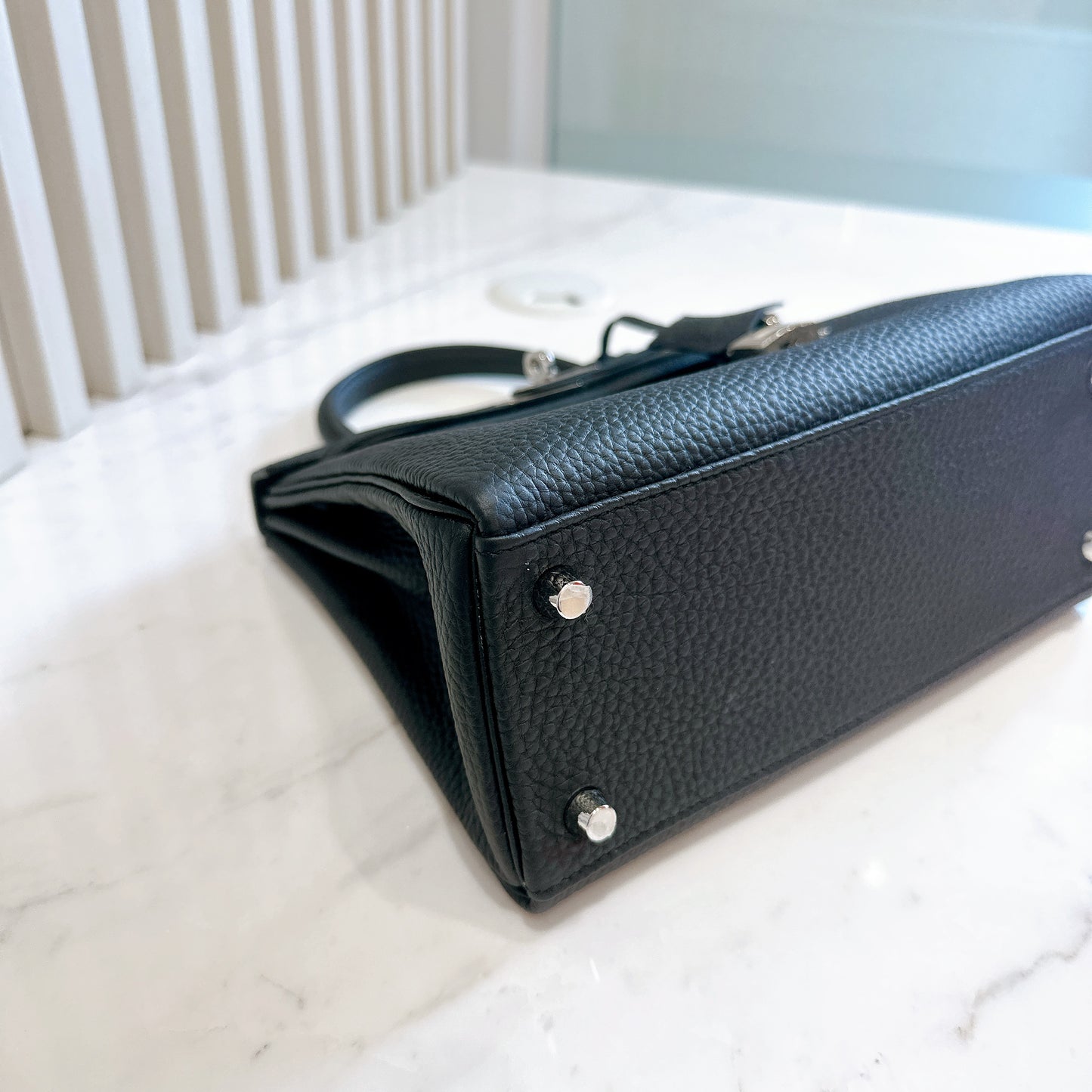 Hermes Kelly 25 Togo in Noir PHW