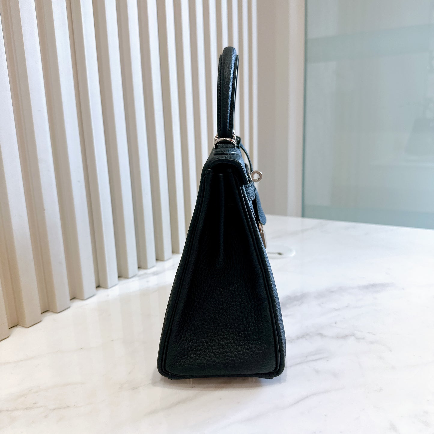 Hermes Kelly 25 Togo in Noir PHW
