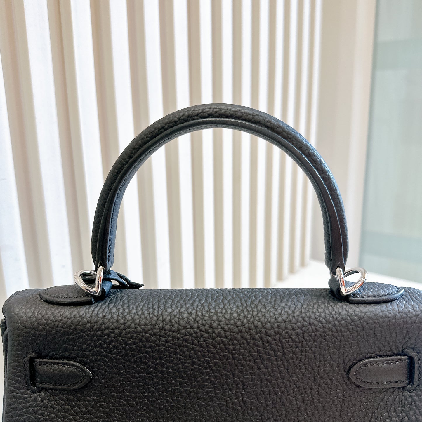 Hermes Kelly 25 Togo in Noir PHW